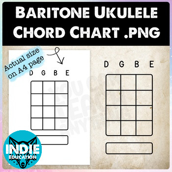 Preview of Baritone Ukulele Chord Chart Clipart Png Commercial Use