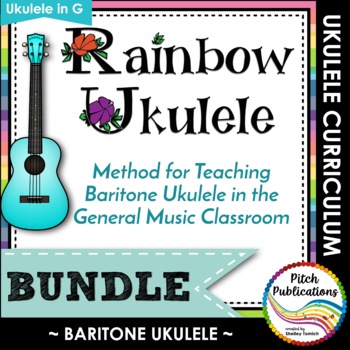 Preview of Baritone Ukulele Program - Rainbow Ukulele {BUNDLE} - Presentation, Student Book