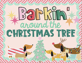 Barkin' Around Christmas Tree Bulletin Board For Winter an