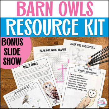 Preview of Barn Owl Pellet Activities - Reading, Puzzles, Food Web Cut & Paste, Slide Show