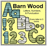 Barn Wood Letters and Numbers - Clip Art