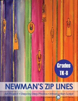 Preview of Barnett Newman's Zip Lines Art Lesson for Kids
