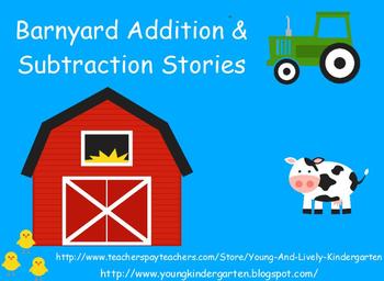 Preview of Barnyard Addition and Subtraction Stories for ActivBoard