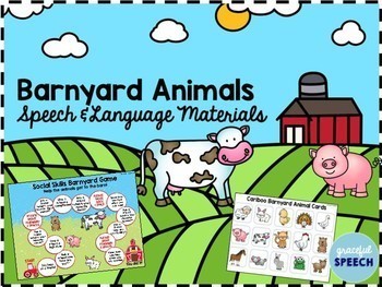 Barnyard Animals Speech And Language Activities Farm Fun By