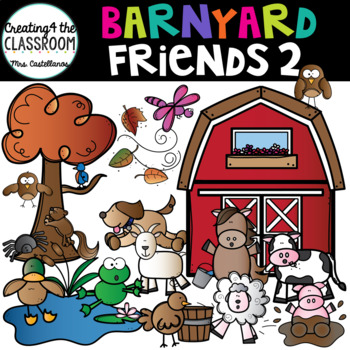 Preview of Barnyard Friends 2 Clip Art {Farm Animals Clip Art}