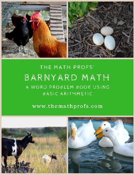 Preview of Barnyard Math--a word problem book using basic arithmetic