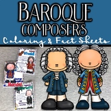 Baroque Composers Coloring and Fact Sheets