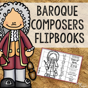 Preview of Baroque Composers Flipbooks