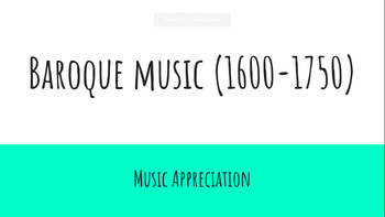 Preview of Baroque Music Appreciation Slide Show