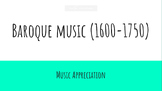 Baroque Music Appreciation Slide Show
