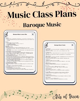 Preview of Baroque Music History: Lesson Plan