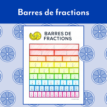 Preview of Barres de fraction à colorier