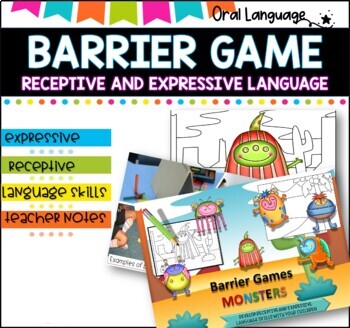 Preview of BARRIER GAME I Speech Therapy I SPED I Language skill development