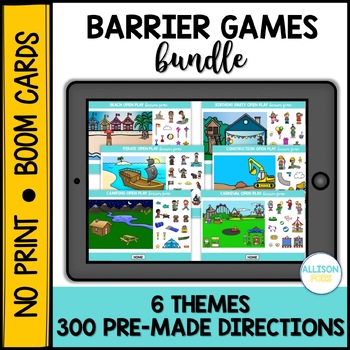Preview of Barrier Games BOOM Cards™️ Bundle Speech Therapy - Speaking and Listening Skills