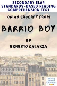 Preview of Barrio Boy Excerpt Multiple-Choice Reading Analysis Test