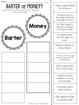 barter or money cut and paste by jh lesson design tpt