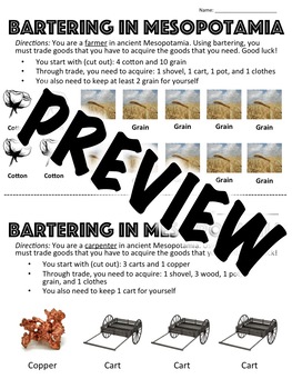 Preview of Bartering in Mesopotamia Activity