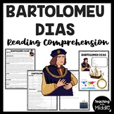 Explorer Bartolomeu Dias Reading Comprehension Worksheet E