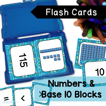 Preview of Base 10 Block and Numbers 1-100 Printable Flash Cards Bundle