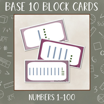 Preview of Base 10 Blocks #1-100 / Playing Cards / Flash Cards / Math Games