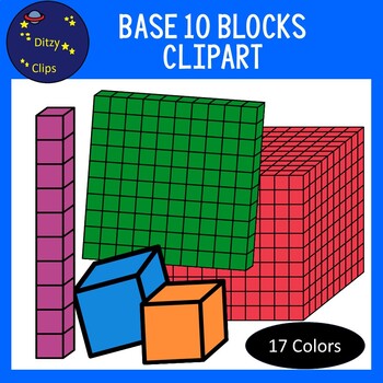 Preview of Base 10 Blocks Clipart
