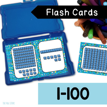 Preview of Base 10 Blocks | Place Value to 100 Printable Flash Cards