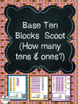 Preview of Base 10 Blocks Scoot (How Many Tens & Ones Are There?)