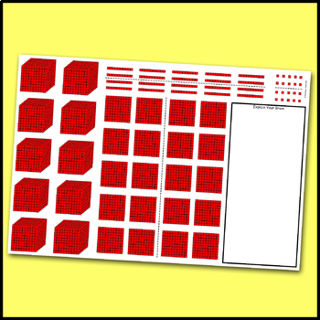 Preview of Base 10 Blocks for Addition & Subtraction to 10000 Math Mat