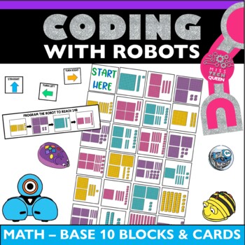Preview of Base 10 Coding Activity Bee Bot Math Robot Sphero Dash Code Mat