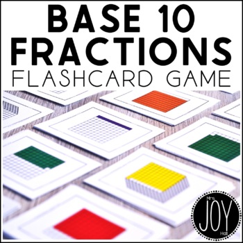 Preview of Base 10 Fractions Flashcard Game