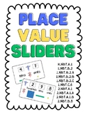 Base 10 Number Sense Place Value Sliders for Kindergarten,