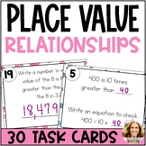 Place Value Task Cards - Base 10 Relationships to the Mill