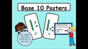 Preview of Base 10 Posters in Tens