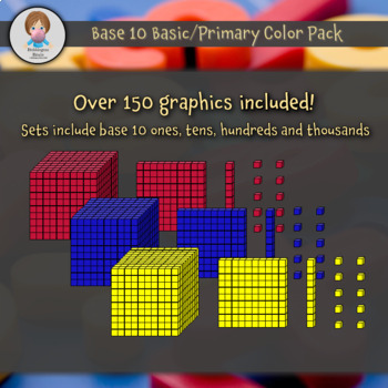 Preview of Base 10 Primary and Basic Color Pack - Graphics by Bubblegum Brain
