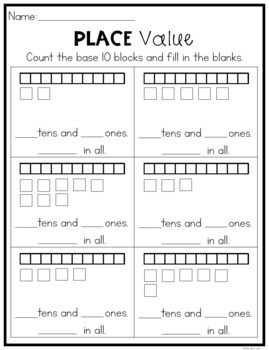 base 10 worksheets place value 11 19 by natalie lynn