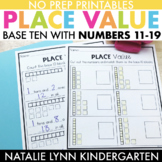 Base 10 Worksheets: Place Value 11-19