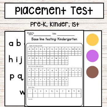 Preview of Base Placement Test - Pre-school/ Kindergarten