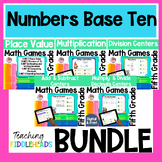 Base Ten BUNDLE | 29 LOW PREP Math Centers | Digital and P