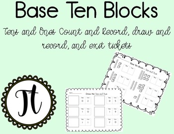 Preview of Base Ten Block Bundle