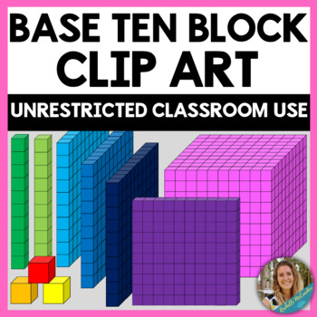 Preview of Base Ten Block Clip Art - Math Clipart