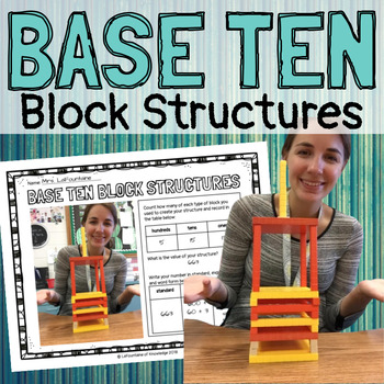 Preview of Base Ten Block Structures Hands On Place Value Practice Activity