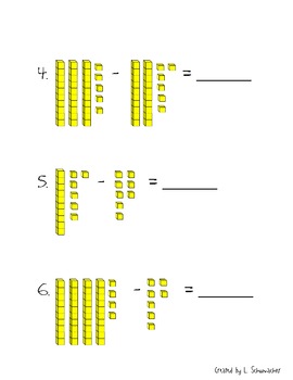 Base Ten Block Subtraction (with and without regrouping) | TpT