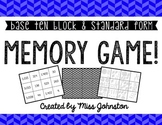 Base Ten Block/Standard Form Memory Game!