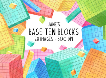 Preview of Base Ten Blocks Clipart