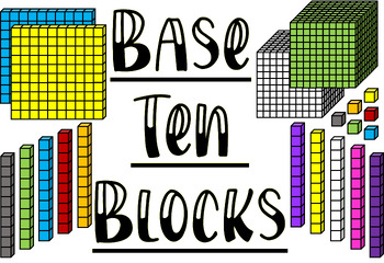 Preview of Base Ten Blocks Clipart Set