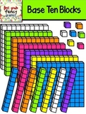 Base Ten Blocks {Colorful Clip Art}