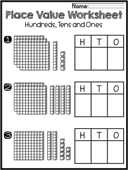 place value worksheets 2nd grade ones tens hundreds by curriculum kingdom