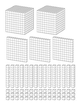 Preview of Base Ten Blocks Place Value Sheets and Printables