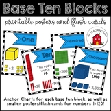 Base Ten Blocks Printable Posters and Flash Cards #1-120