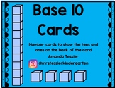 Base Ten Cards with Ten sticks and ones on the back